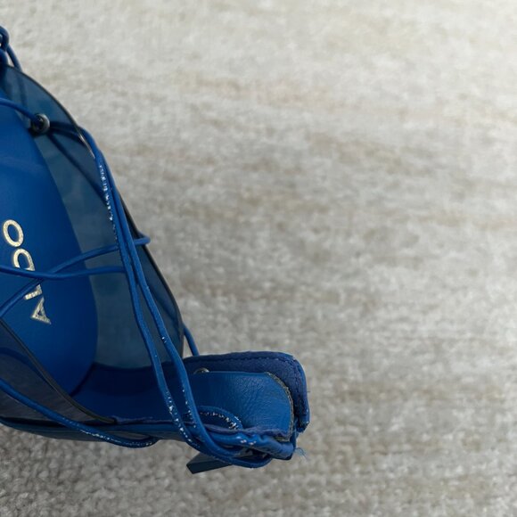 Aldo Blue Clear Pointed Toe D'Orsay Strappy Corset High Heels Shoes 9 - Picture 6 of 9